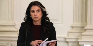 Director of National Intelligence Tulsi Gabbard attends an event in the State Dining Room of the White House on Oct. 23, 2025 in Washington, DC.