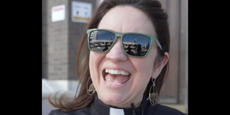 A progressive church painted its steps in the LGBT pride colors in defiance of a government push against using pride colors on publicly owned streets and sidewalks.