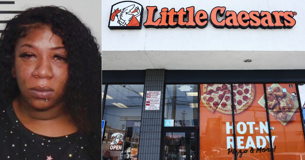 Breanna Haynes, left, was arrested after she caused $1,000 worth of damage at a Little Caesars in Louisville, Kentucky, in January.