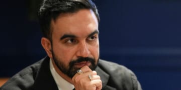 Democratic mayoral nominee for New York City Zohran Mamdani looks on int eh green room before a mayoral debate in Rockefeller Center on Oct. 16, 2025 in New York City.