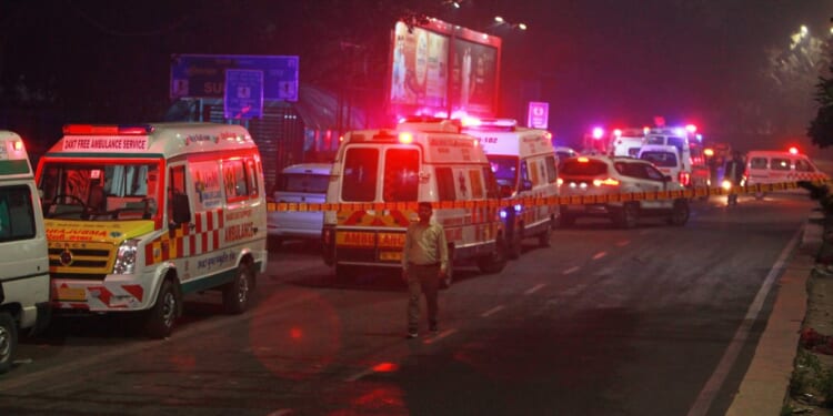 Car explodes near fort in India's capital, killing at least 8 people, police say