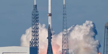 Jeff Bezos' Blue Origin launches huge rocket carrying twin NASA spacecraft to Mars