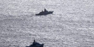 As Moscow steps up naval activity, U.K. navy intercepts Russian corvette and tanker