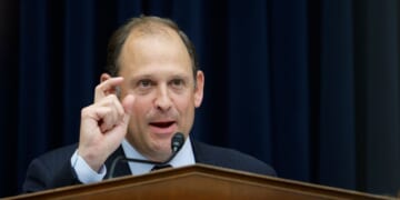 Rep. Andy Barr, a Republican from Kentucky, participates in a House Financial Services Committee Hearing at the Rayburn House Office Building on May 17, 2023, in Washington, D.C.