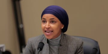 Rep. Ilhan Omar, a Democrat from Minnesota, speaks during a markup meeting with the House Budget Committee on Capitol Hill on May 16, 2025, in Washington, D.C.