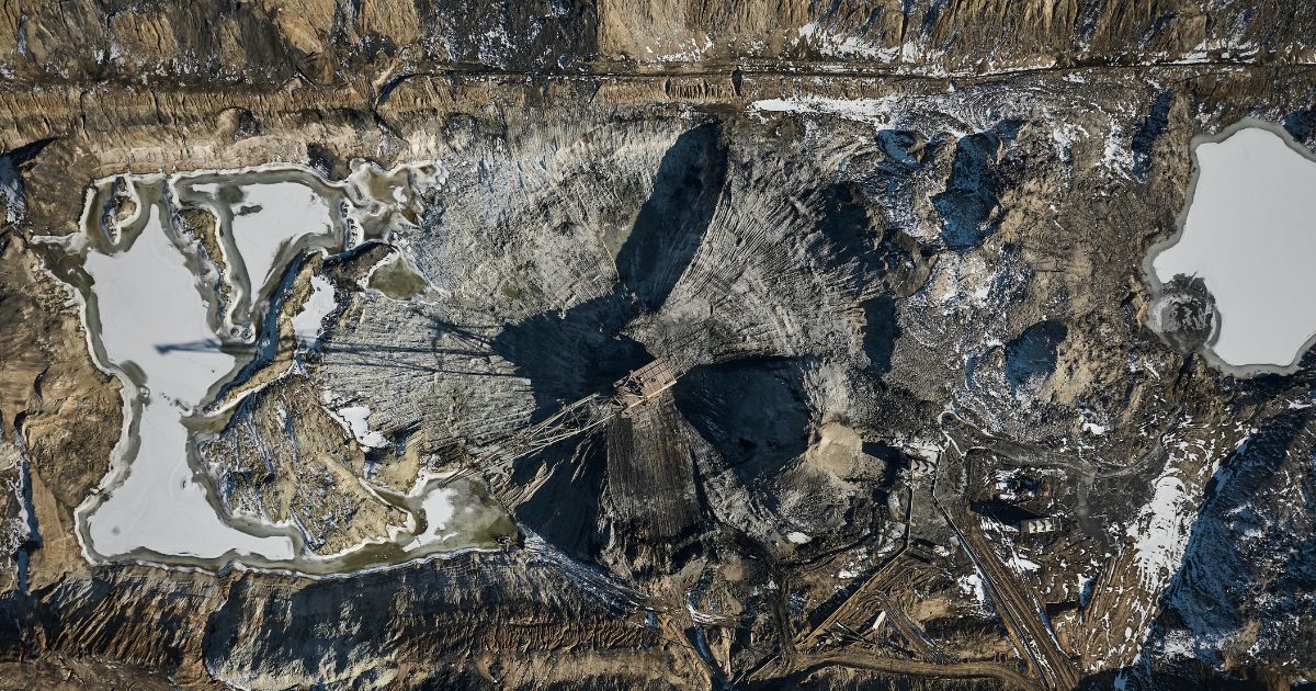 A drag-line excavator mines rare earth materials in Zhytomyr, Ukraine, on Feb. 25.