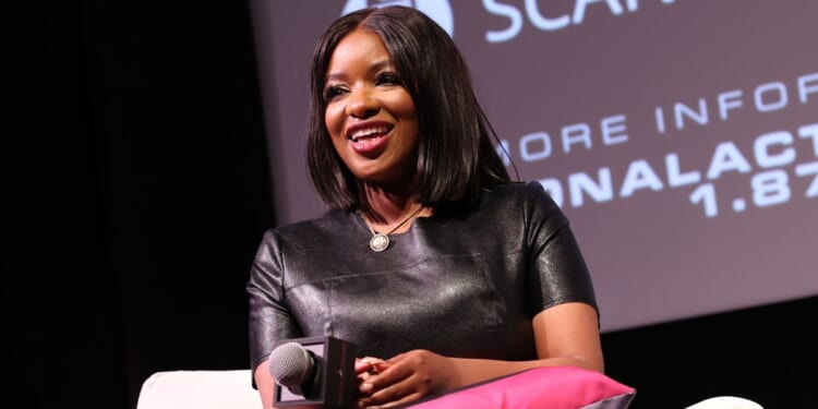Rep. Jasmine Crockett speaks during The Color of Conversation during 2025 Martha's Vineyard African American Film Festival at Martha's Vineyard Performing Arts Center on Aug. 7, 2025, in Martha's Vineyard, Massachusetts.