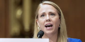Andrea Lucas, nominee to be a member of the Equal Employment Opportunity Commission, testifies during a Senate Health, Education, Labor, and Pensions Committee hearing on June 18, 2025, on Capitol Hill in Washington, D.C.