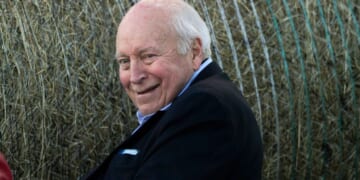 Former Vice President Dick Cheney attends a primary Election Night gathering for his daughter, then-Rep. Liz Cheney, n Jackson, Wyoming, on Aug. 16, 2022.