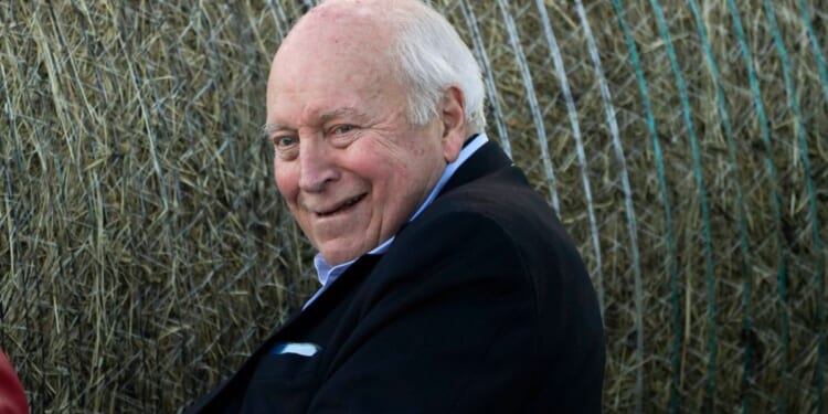 Former Vice President Dick Cheney attends a primary Election Night gathering for his daughter, then-Rep. Liz Cheney, n Jackson, Wyoming, on Aug. 16, 2022.