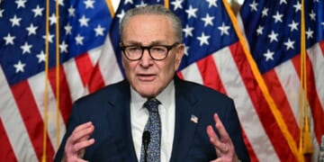 Senate Minority Leader Chuck Schumer, a Democrat from New York, speaks during a press conference at the U.S. Capitol in Washington, D.C., on Oct. 29, 2025.