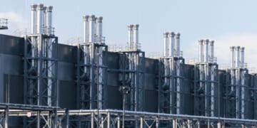 An illustration picture shows the Belgium Google Data Center in Saint-Ghislain on Nov. 22, 2025.