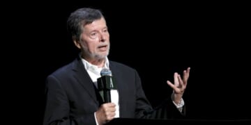 Ken Burns speaks onstage during the New York premiere of PBS’s "The American Revolution," featuring Ken Burns and Tom Hanks, during the 2025 Atlantic Festival on Sept. 18, 2025, in New York City.