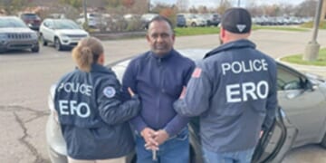 Immigration and Customs Enforcement officers arrested Sri Lankan national Sumith Gunasekera in Detroit, Michigan, on Nov. 12, 2025.