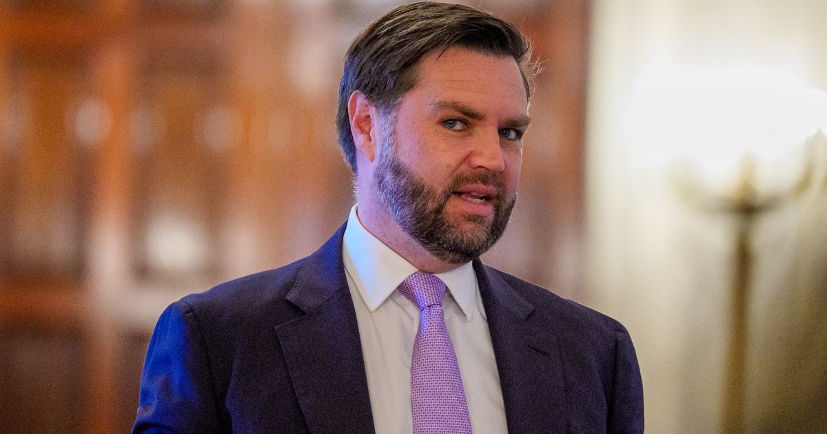 Vice President J.D. Vance stands in the Cross Hall of the White House in Washington, D.C., on Wednesday.