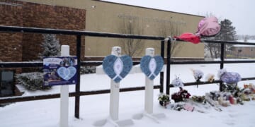 A memorial for victims of a shooting at Abundant Life Christian School on Dec. 19, 2024, in Madison, Wisconsin.