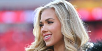 Gracie Hunt on the sideline prior to the AFC Divisional playoff game between the Kansas City Chiefs and the Houston Texans at GEHA Field at Arrowhead Stadium on Jan. 18, 2025, in Kansas City, Missouri.