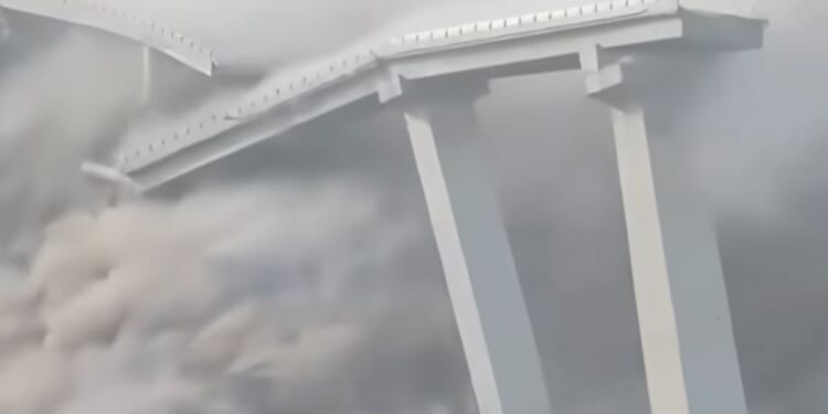 The Hongqi Bridge in western China collapsed Tuesday, only months after it was completed.