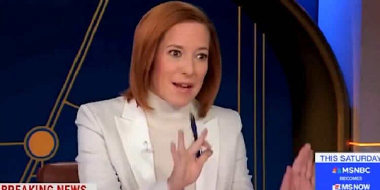 MSNBC host Jen Psaki gestures during an interview Wednesday on "The Briefing with Jen Psaki."