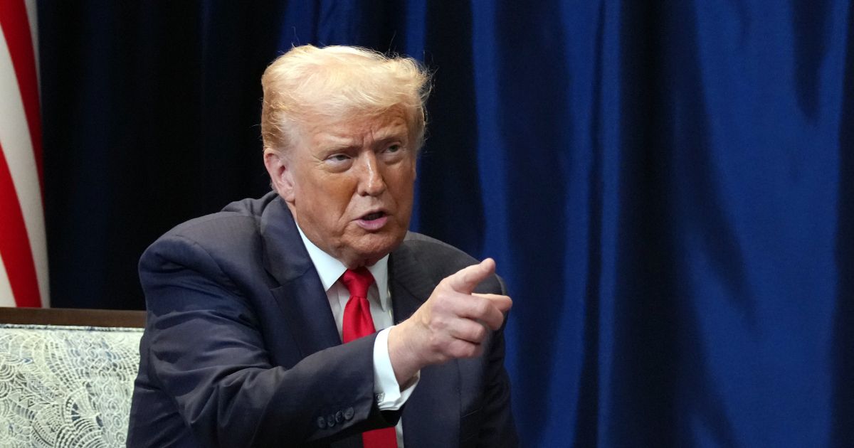 President Donald Trump points his finger during a meeting at Kuala Lumpur, Malaysia, on Oct. 26, 2025.