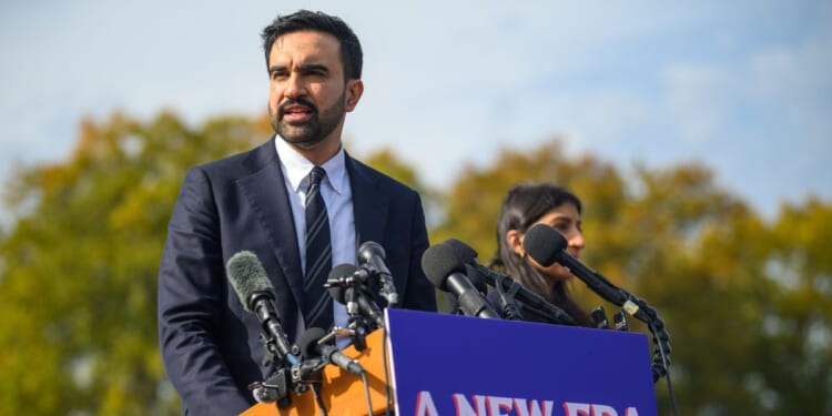 Mayor-Elect Zohran Mamdani speaks during a press conference at the Unisphere on Nov. 5, 2025, in the Queens borough of New York City.