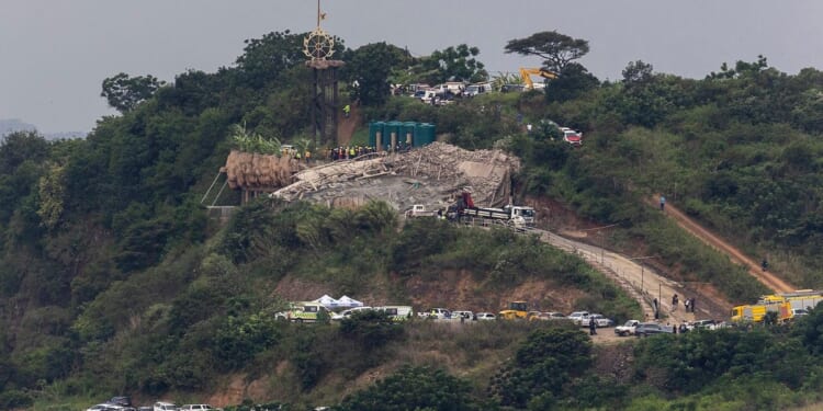 Building under construction collapses on temple in South Africa, 1 dead
