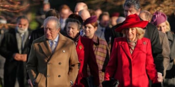 King Charles III leads family to church ahead of yearly Christmas Day broadcast
