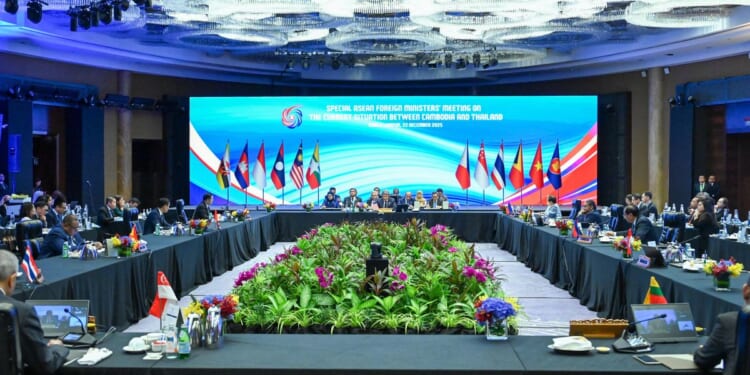 Thailand bombs a village in Cambodia even as both nations hold border talks to end armed clashes