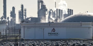 The PEMEX Deer Park oil refinery is seen on April 8, 2025, in Deer Park, Texas.