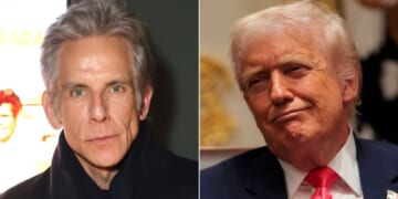 Entertainer Ben Stiller, left, was quick to criticize comments made Tuesday by President Donald Trump, but people on social media had some advice for him.