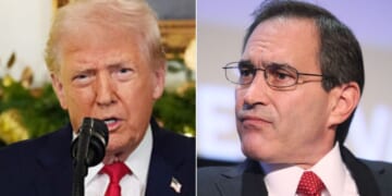 CNBC's RIck Santelli, seen right in a 2010 photo, seemed surprised by President Donald Trump's successes with the economy.