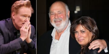 Conan O'Brien, left, reportedly asked guests not to call police after Rob and MIchele Reiner's son Nick disrupted a party at his house.