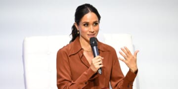 Meghan Markle speaks during the "Responsible Digital Future" forum in Bogota, Colombia, on Aug. 15, 2024.