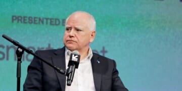 Tim Walz speaks onstage during the 2025 SXSW Conference and Festival at the Austin Convention Center on March 8, 2025, in Austin, Texas.