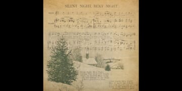 This Getty stock image shows old sheet music for "Silent Night."
