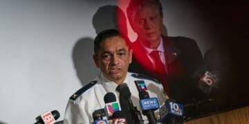Providence Police Chief Colonel Oscar Perez speaks to reporters at a news conference about the Dec. 13 Brown University shooting in Providence, Rhode Island on Dec. 15, 2025.