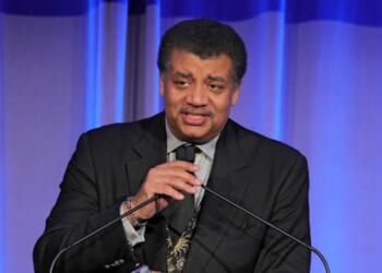 Neil deGrasse Tyson speaks onstage at the 2025 Literacy Partners Evening of Readings & Gala Dinner at Pier Sixty at Chelsea Piers on June 9, 2025, in New York City.