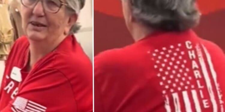 A Target employee was harassed by a social media user over her choice to wear a red Charlie Kirk shirt to work.