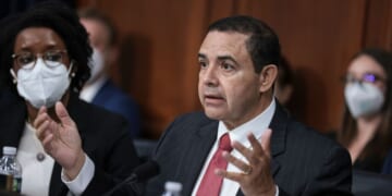 Rep. Henry Cuellar speaks during a House Committee on Appropriations hearing with Department of Homeland Secretary Alejandro Mayorkas in the Rayburn Building on April 27, 2022, in Washington, D.C.