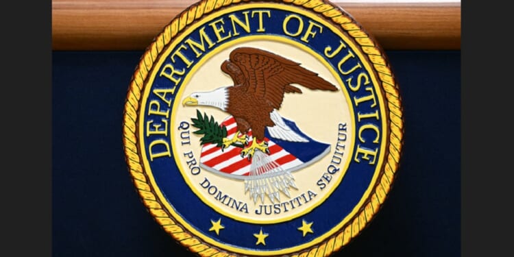 The seal of the U.S. Department of Justice.