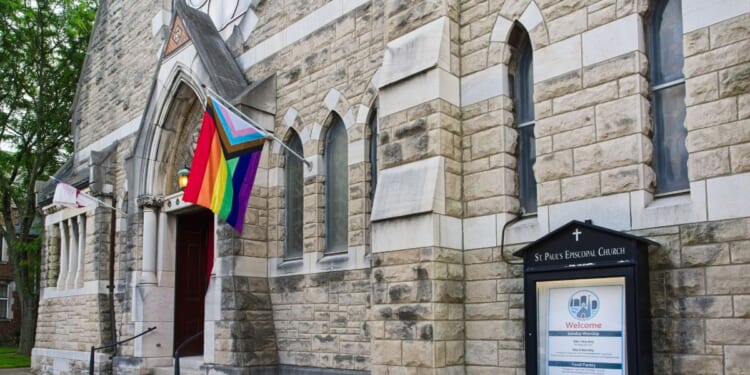 Saint Paul's Episcopal Church in downtown Evansville, Indiana, on May 13, 2025.