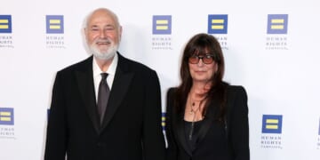Rob Reiner and Michele Reiner attend the Human Rights Campaign's 2025 Los Angeles Dinner at Fairmont Century Plaza on March 22, 2025, in Los Angeles, California.