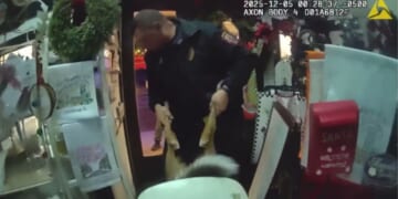 The unusual deer break-in happened at Gabriel’s Christmas, a year-round holiday business in the city of Jonesborough, Tennessee, police said on Dec. 5, 2025.