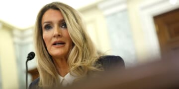 Kelly Loeffler, head of the Small Business Administration, seen in a January photo, is reportedly "cutting off and clawing back" SBA loans to Minnesota as the agency investigates allegations of fraud.