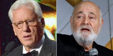 Actor James Woods, left, spoke warmly of his friendship with Rob Reiner, despite their political differences.