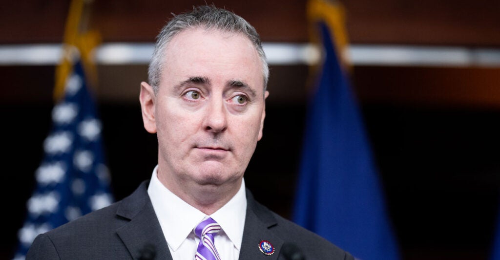 Rep. Brian Fitzpatrick speaks at a Capitol press conference.