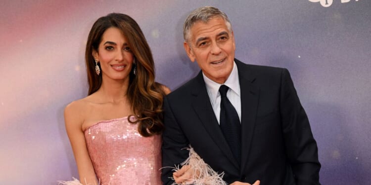 Amal Clooney and George Clooney attend the "Jay Kelly" Headline Gala at the 69th BFI London Film Festival at The Royal Festival Hall on October 10, 2025 in London, England.