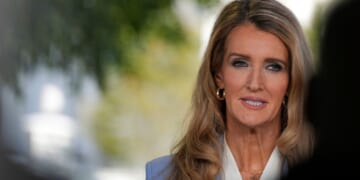 Small Business Administration administrator Kelly Loeffler, seen in a file photo dated Aug. 26, said she told Minnesota Gov. Tim Walz that his state "cannot be trusted to administer federal tax dollars."