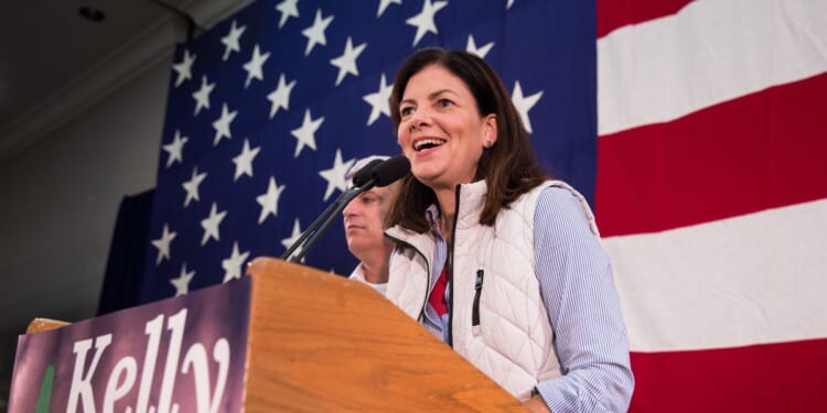 Kelly Ayotte greets supporters at her election night party at the Grappone Convention Center on Nov. 9, 2016, in Concord, New Hampshire.