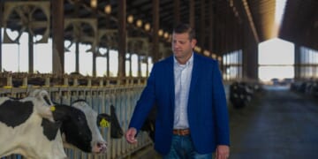 Rep. David Valadao, photographed on Oct. 21, 2022, in Hansford, California, is campaigning to keep his seat in Congress.